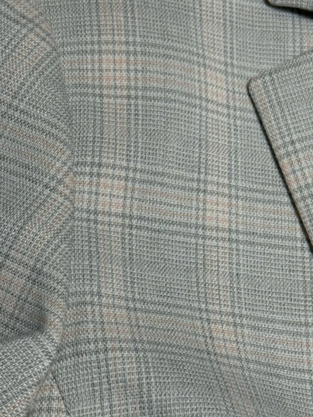 NWT Ann Taylor Factory Petite Light Grey Light Pink Plaid Blazer Size 00P - Picture 6 of 8
